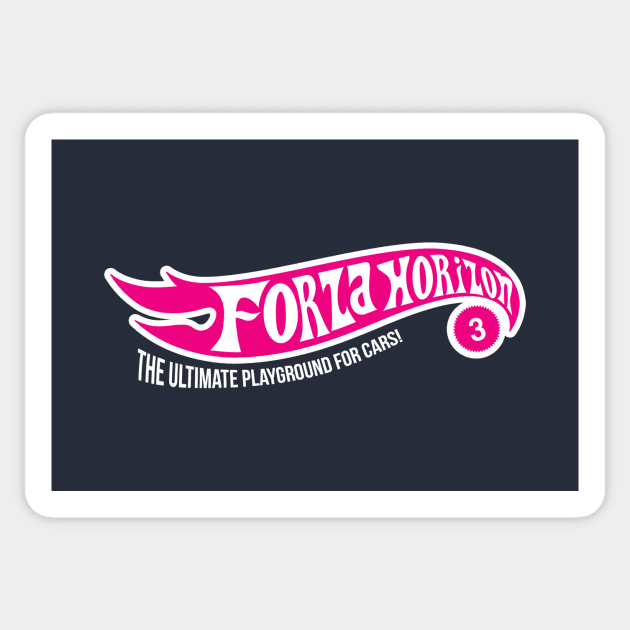 The Ultimate Playground for Cars! - Pink/White Colorway Sticker by NoobDesign15